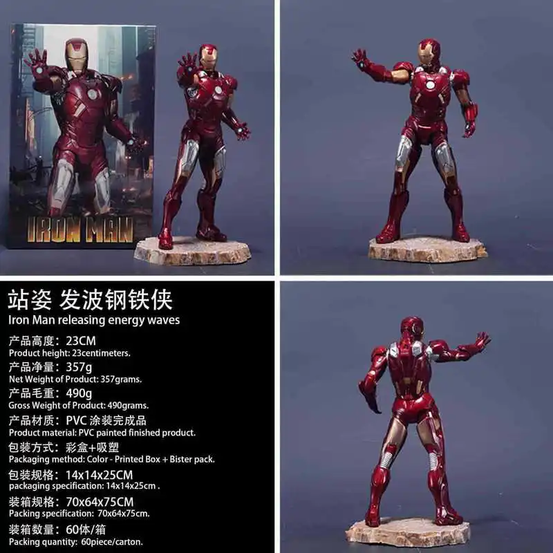 22 cm Avengers Spielzeug Marvel Iron Man Spielzeug Iron Man Modell PVC Material Black Panther Action-figuren Spielzeug Geburtstag Geschenke für Jungen