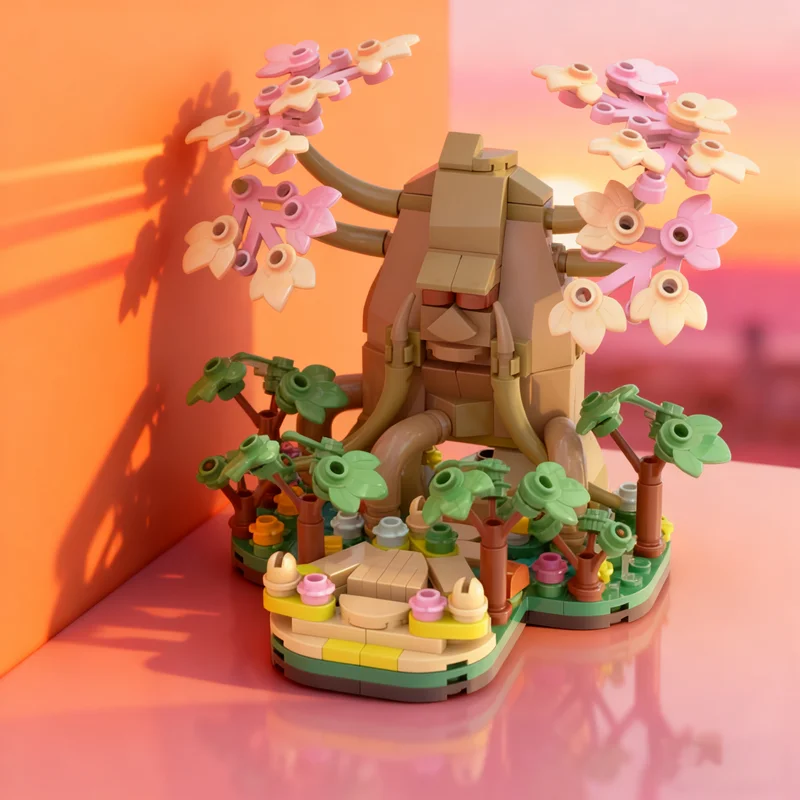 280 Stück MOC Mini Great Deku Tree The Legend Zeldaed Modellbau Weihnachtsgeschenke Blöcke Spielzeug zusammenbauen DIY kreative Idee Ziegel Image