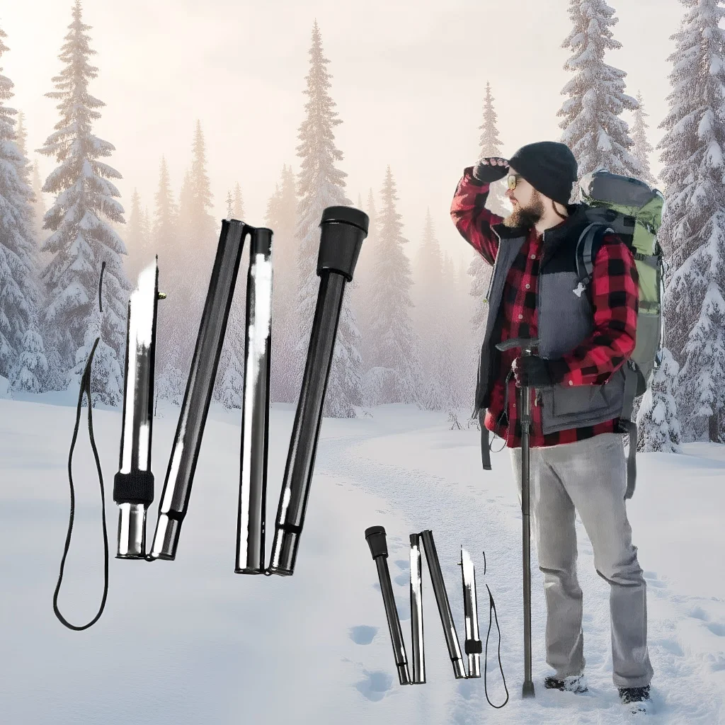 Teleskop-Gehstock – klappbarer Wanderstock aus Aluminiumlegierung für Trekking- und ältere Menschen Image