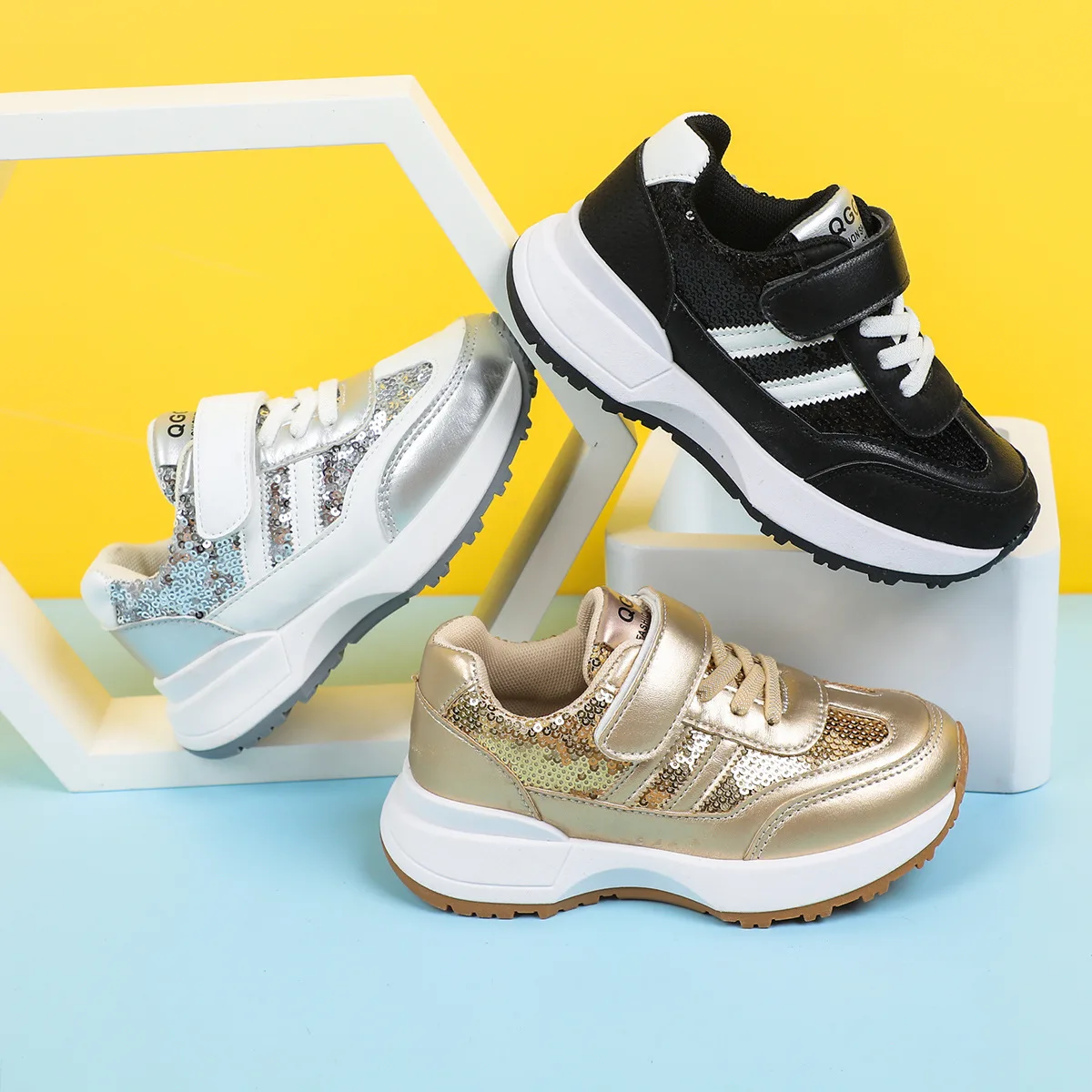 Kinder Leder Patchwork Sneaker 2023 Frühling Herbst Neue Weichen Boden Casual Schuhe Schule Sport Turnschuhe für Jungen Mädchen Image