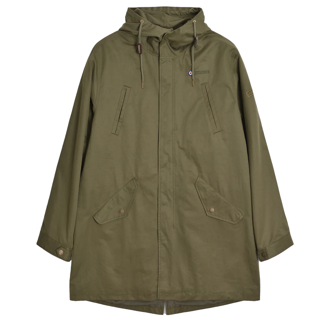 Lambretta Mens Shower Resistant Parka (khaki Green) - Size Small | Lambretta Sale | Discount Designer Brands