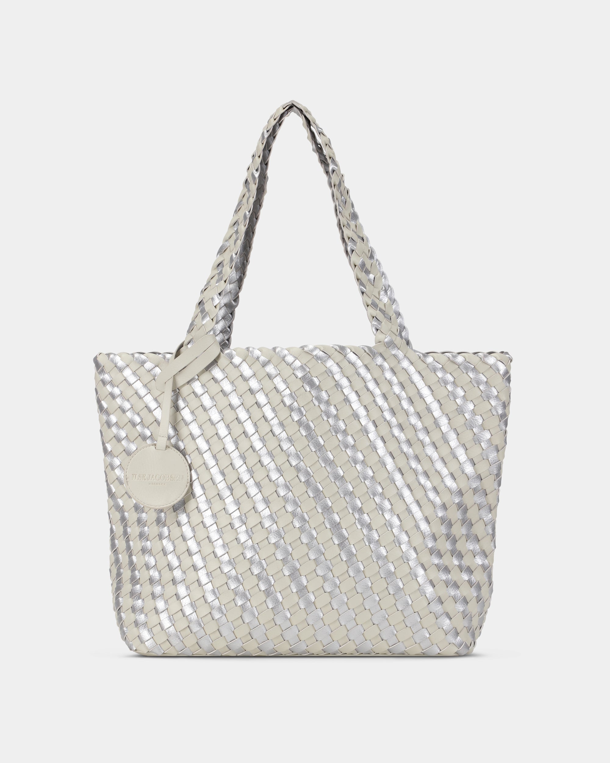 Ilse Jacobsen Womens Reversible Faux Leather Shopper in Silver - Light Grey - One Size | Ilse Jacobsen Sale | Discount Designer Brands