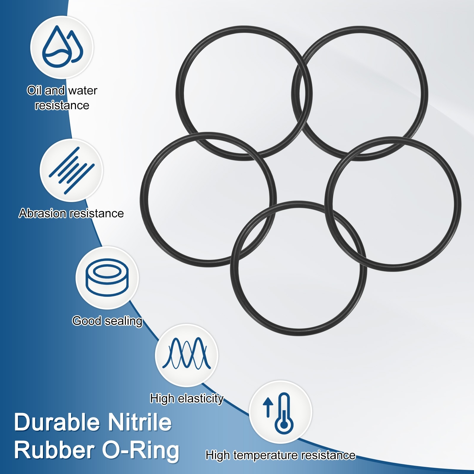 Nitrile Rubber O-Rings, Metric Sealing Washer Gasket for Automotive Machine Plumbing/Faucet, Resists Oil and Heat