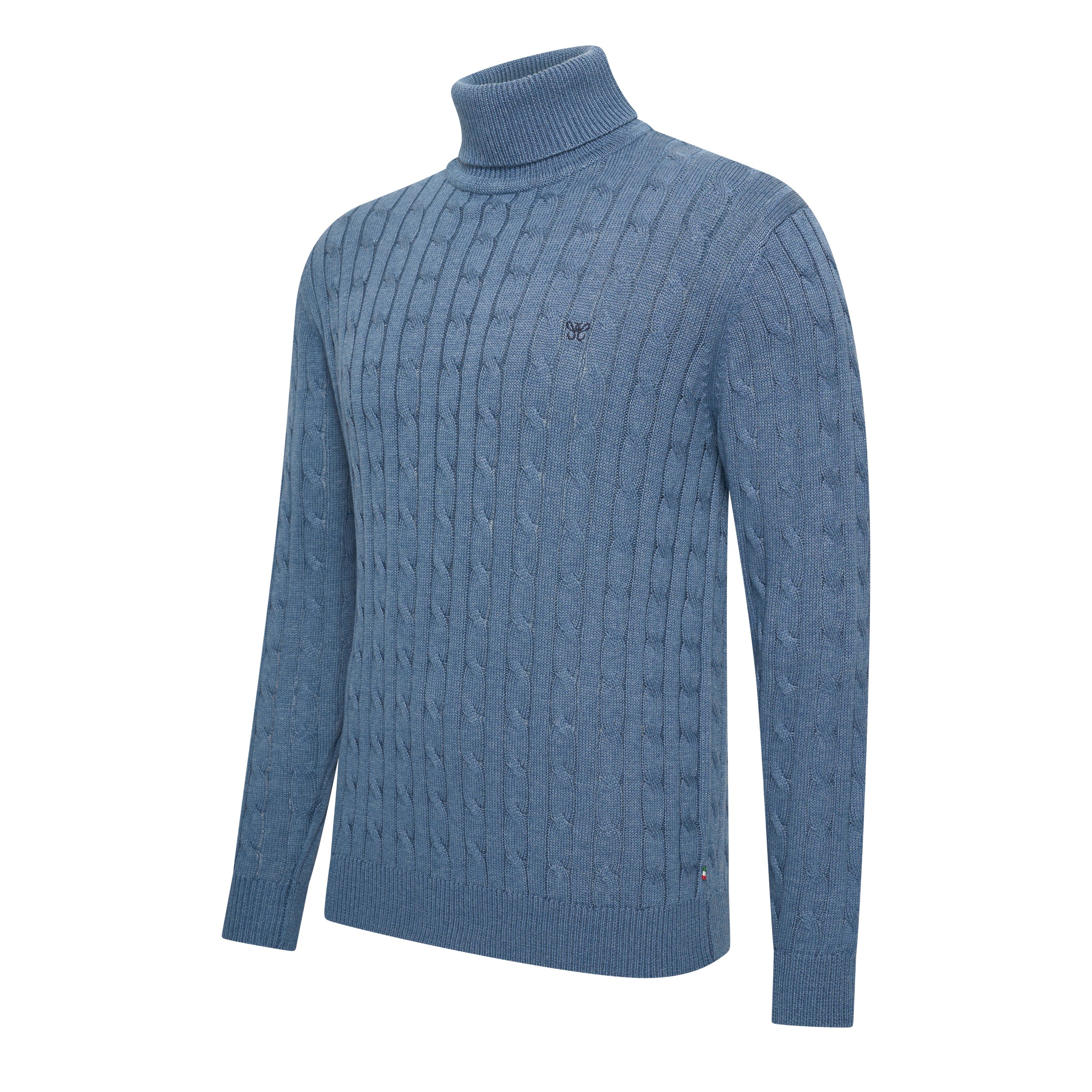 Cappuccino Italia Trui Aosta Kabelpullover Blau Image