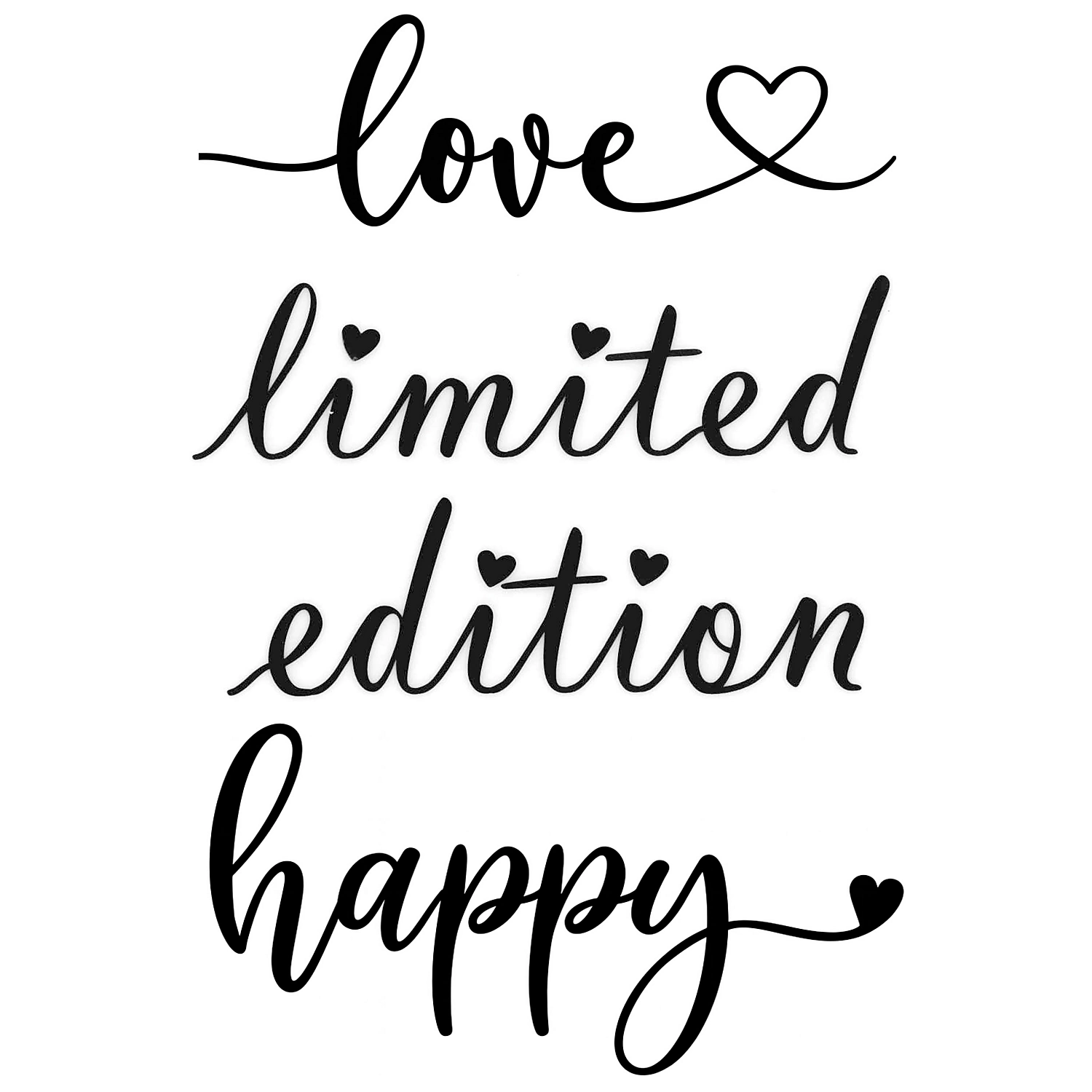 buttinette Bügelbilder Schriftzüge, Inhalt: 3 Stück Image