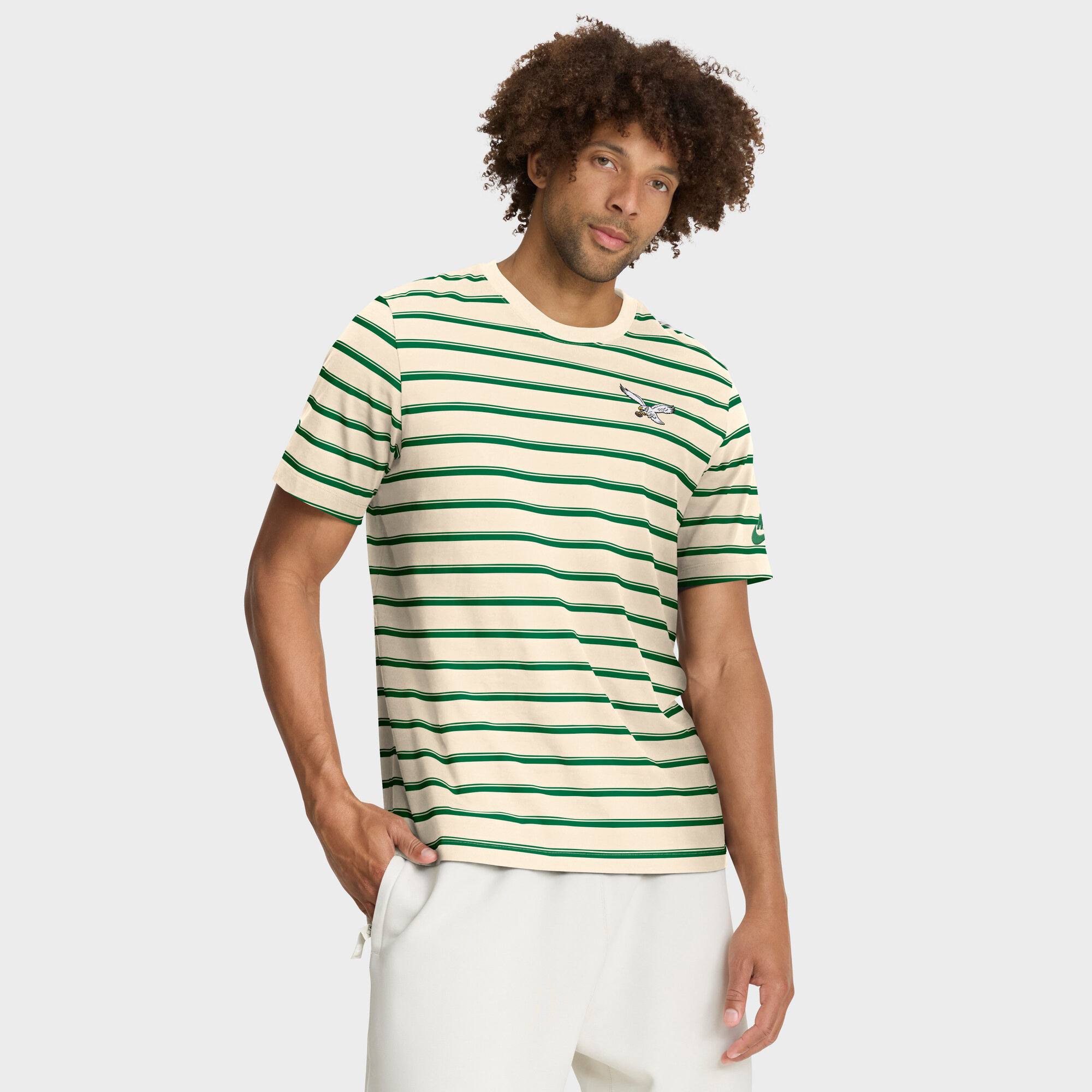 Philadelphia Eagles Nike Rewind SS Club T-Shirt mit Streifen Image