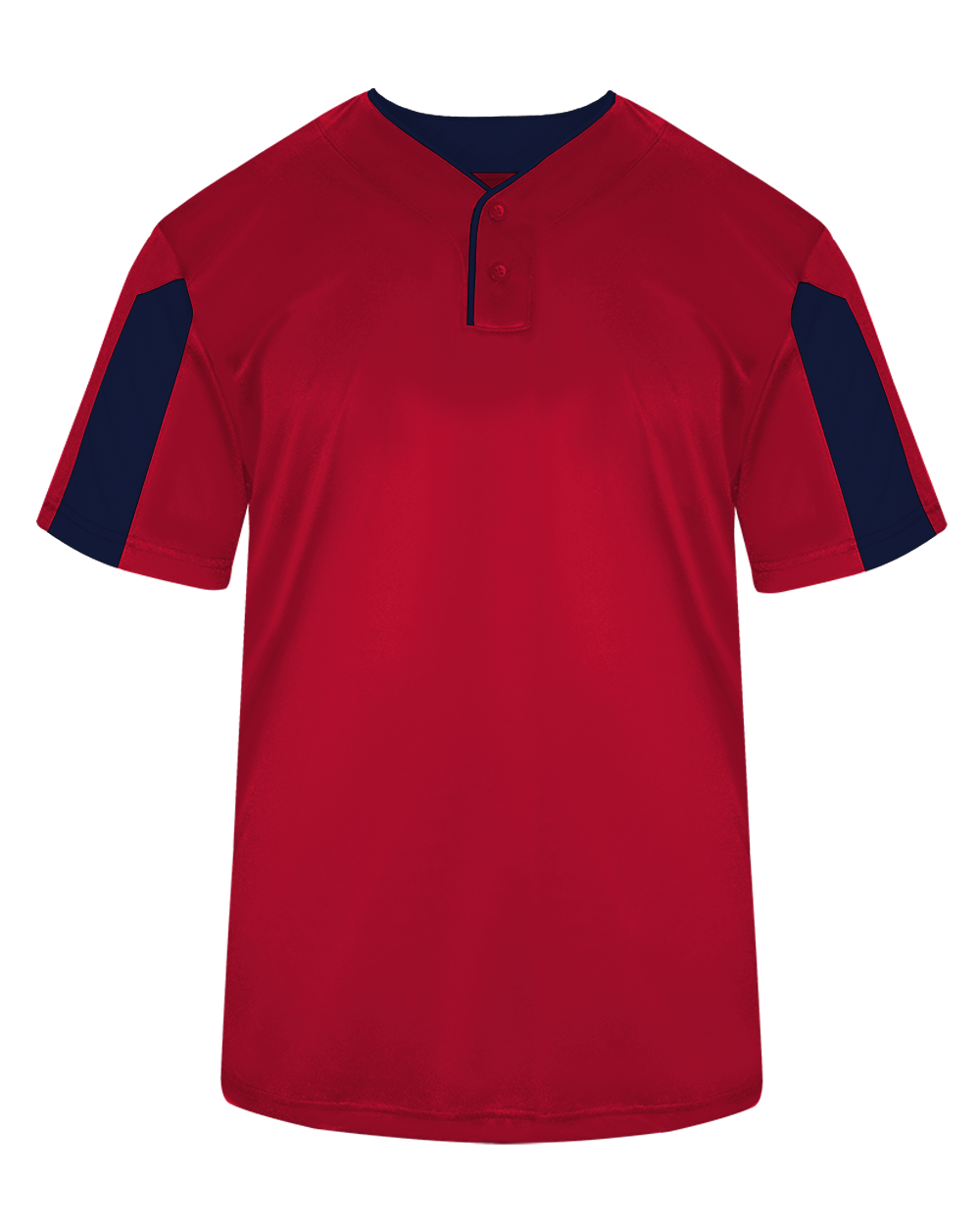 Alleson Athletic 7976 Striker Placket in Red/Navy Blue size Medium | Polyester 797600, BG7976