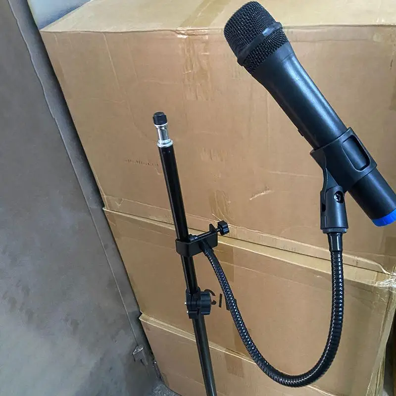 1 Stück Universal-Mikrofonständer aus Metall, Tischklemme, 360 verstellbar, flexibler Schwanenhals für Besprechungen, Vorlesungen, Podcasts – Mikrofonarm Image