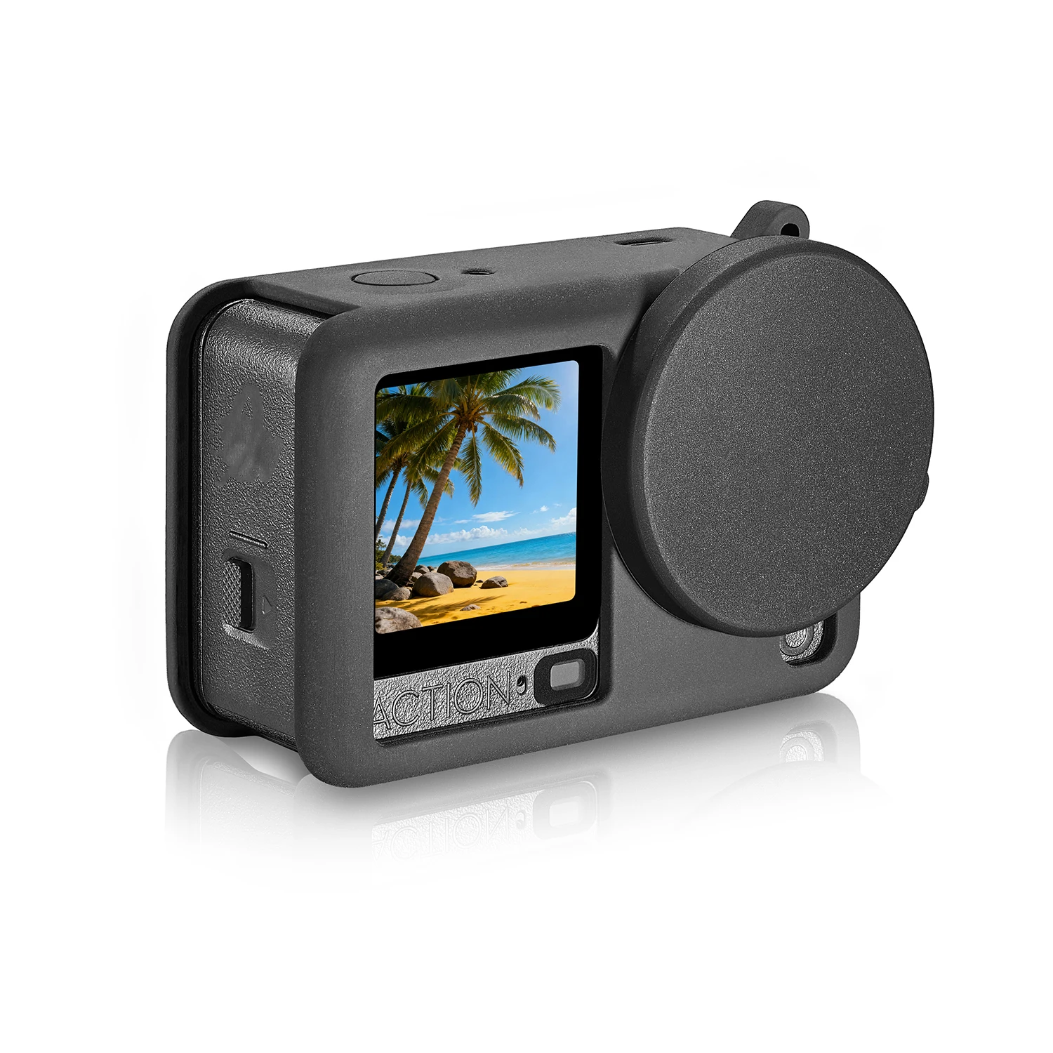 Silikon-Schutzhülle für DJI OSMO Acttion 6, mit Objektivdeckel, Hängeseil, weiche Schutzhülle, Körperabdeckung, Zubehör Image