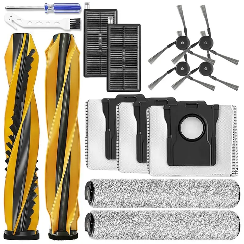 【A88X】15PCS Für Dreame Mova Z60 Ultra Roboter Staubsauger Teile Hauptbürste Roller Mopp Staubbeutel Seitenbürste HEPA-Filter Image