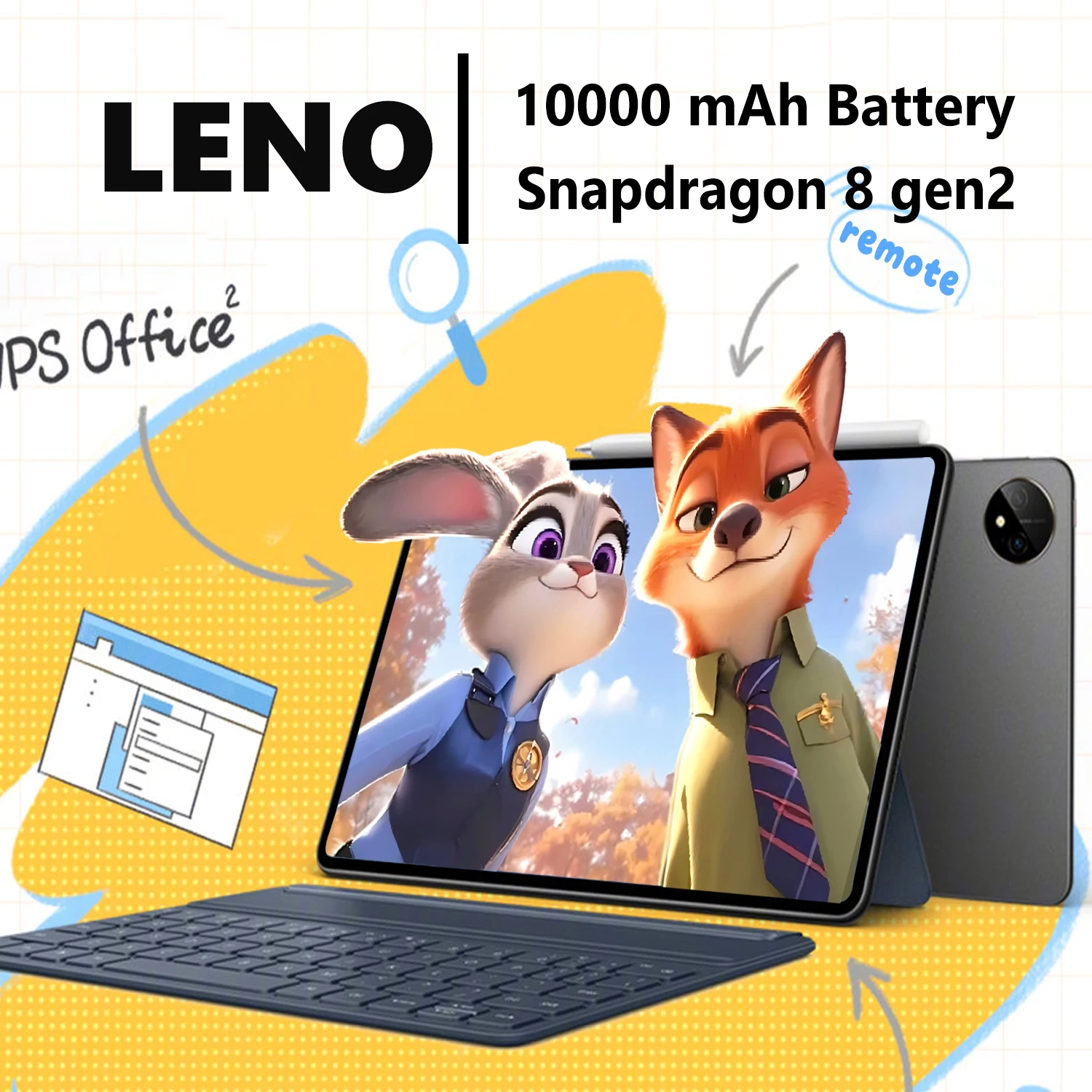 LENO tablette originale Android 15.0 PC 10.1 pouces 22GB 2TB tablette Android 16MP 32MP 10000mAh 10 cœurs qualcomm8 sen 3 tablette ordinateur