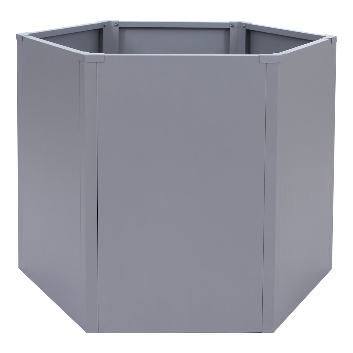 Mendler Hochbeet HWC-P64, Metallhochbeet Gemüse-/Pflanzbeet Blumenkasten Pflanzkübel Garten Stahl 77x100x88cm ~ grau Image
