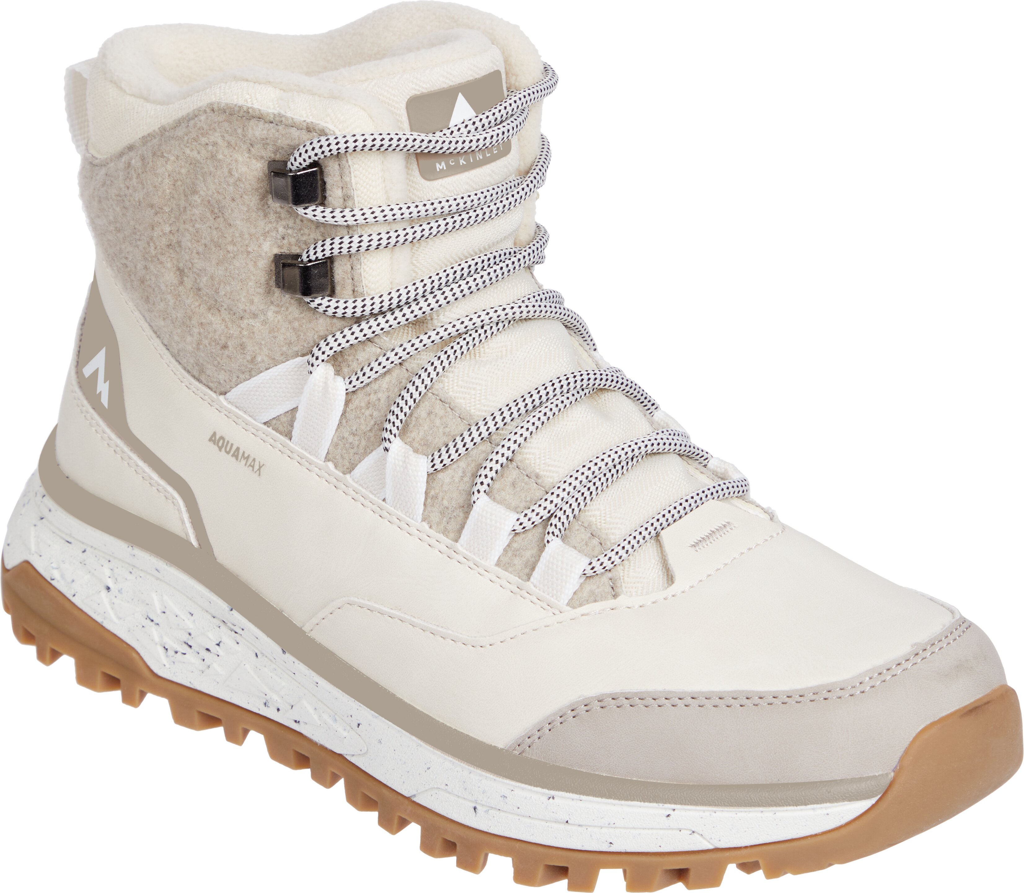 Winterstiefel MCKINLEY "DA.-APRÈS-SCHUH RANGER MID AQX W", Damen, Gr. 42, beige, braun smoke, bl, Synthetik, Schuhe Winterstiefel, Winterschuhe, Winterboots, Snowboots, wasserdicht