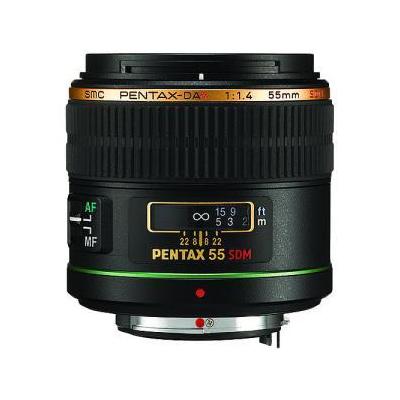 Pentax SMC DA* 55mm f/1.4 SDM Prime Standard Lens w/ Case for Pentax Digital SLR Cameras