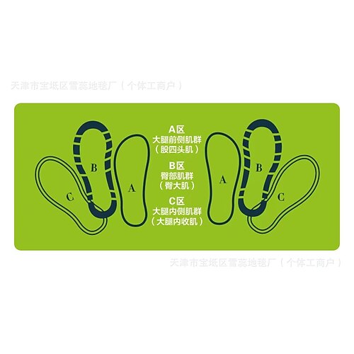 Läufermatte, Gesäßmuskeltrainingsmatte, Kniebeugenmatte, Kettlebell-Gewichtheben-Antirutschmatte für das Heim-Fitnessstudio Image