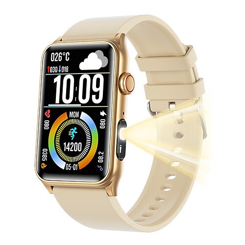 G50 Smartwatch mit Taschenlampe, 1,57-Zoll-Display, Bluetooth-Anruffunktion, Blutsauerstoffmessung, langer Standby-Zeit und Outdoor-Sportarmbanduhr Image