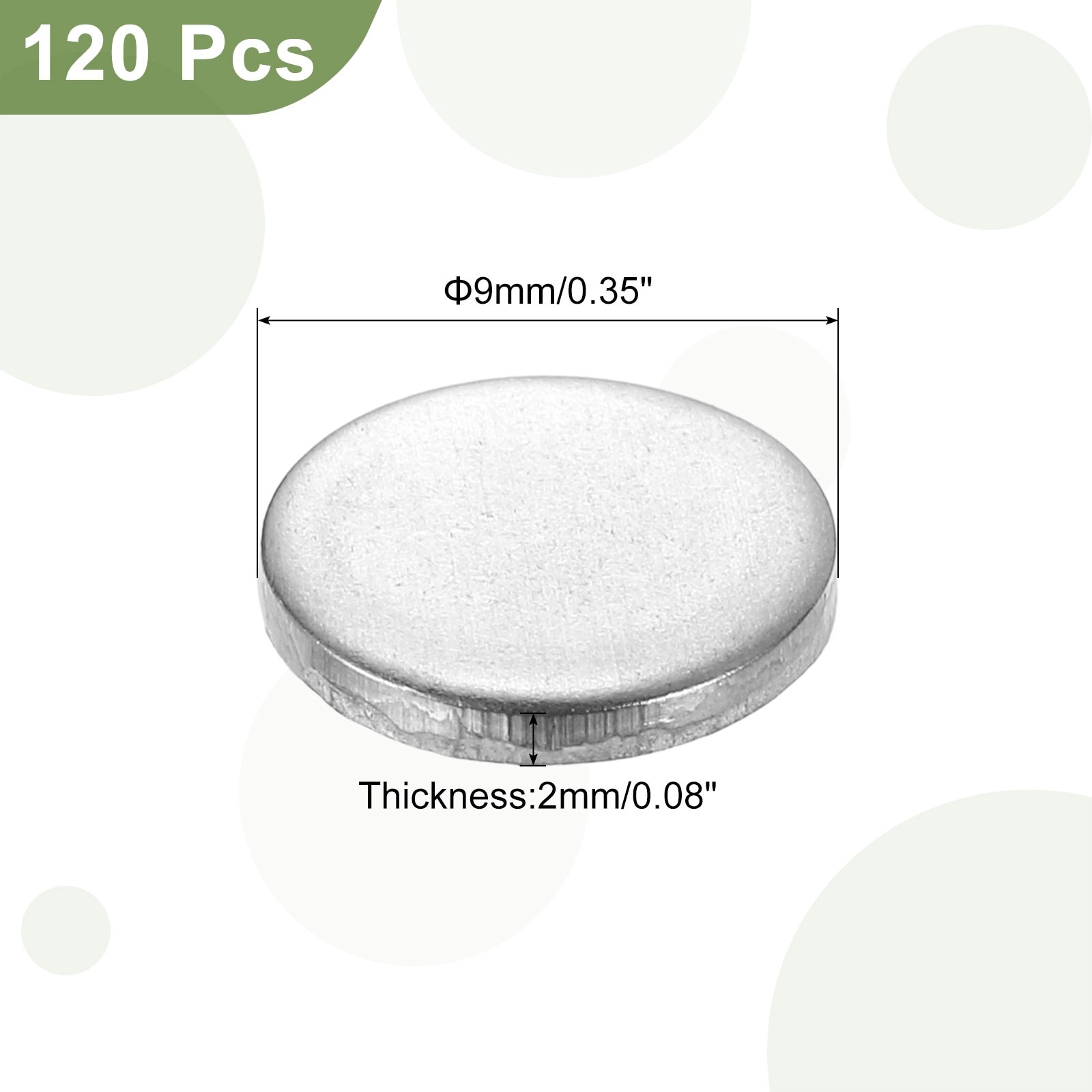 Stainless Steel Disc, Stainless Steel Flat Round Sheet Blank Round Circle Plate for Crafts Metal Stamping and Jewelry Making