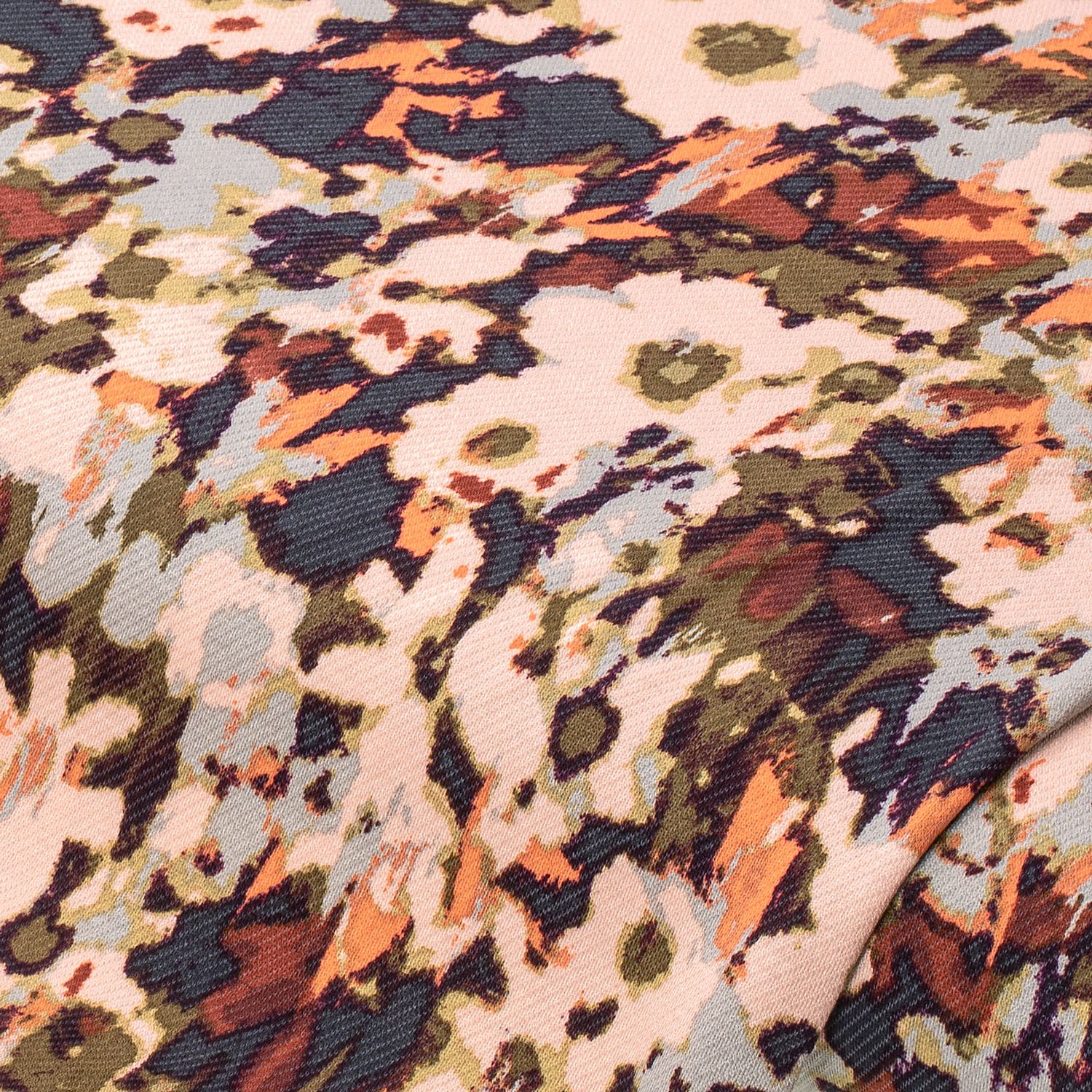 Stretch-Blusenstoff „Blumen“, braun-color Image