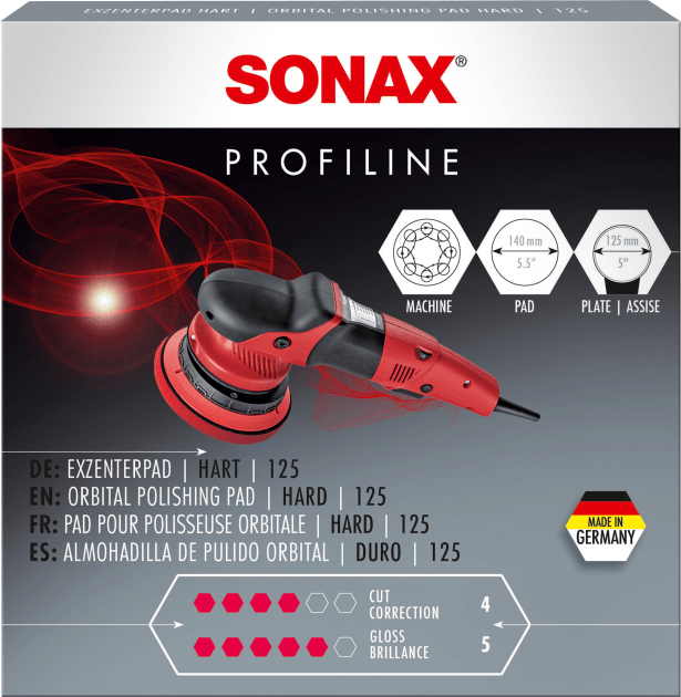 SONAX ExzenterPad hart 125 Stützteller, Poliermaschine 15x 04923000 Image