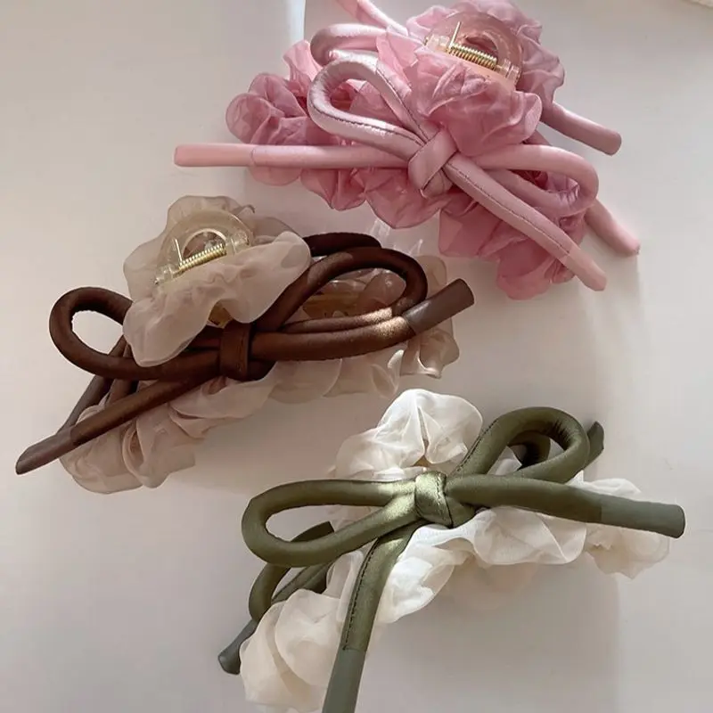 1 Stück Schleifen-Haarspangen für Frauen, hochwertige Hai-Clips im neuen Stil, Frühlings- und Sommer-Haarschmuck für den Hinterkopf für Frauen Image
