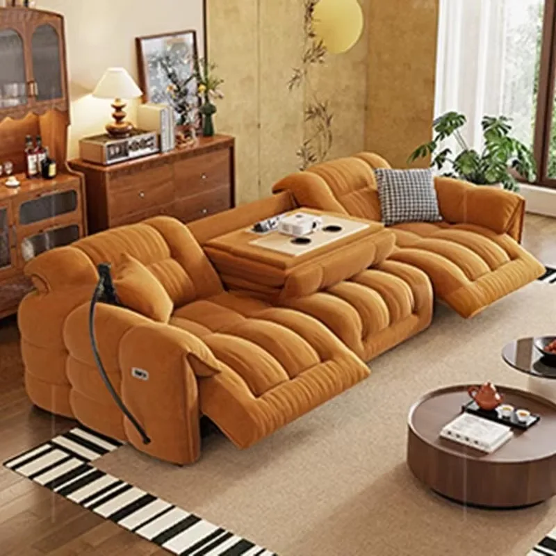 Italienisches Loveseat-Elektrosofa, moderne Luxus-Designer-Wohnungen, faule Couch, Liegestuhl, Schlafsessel, Divano Soggiorno, Möbel für Zuhause Image