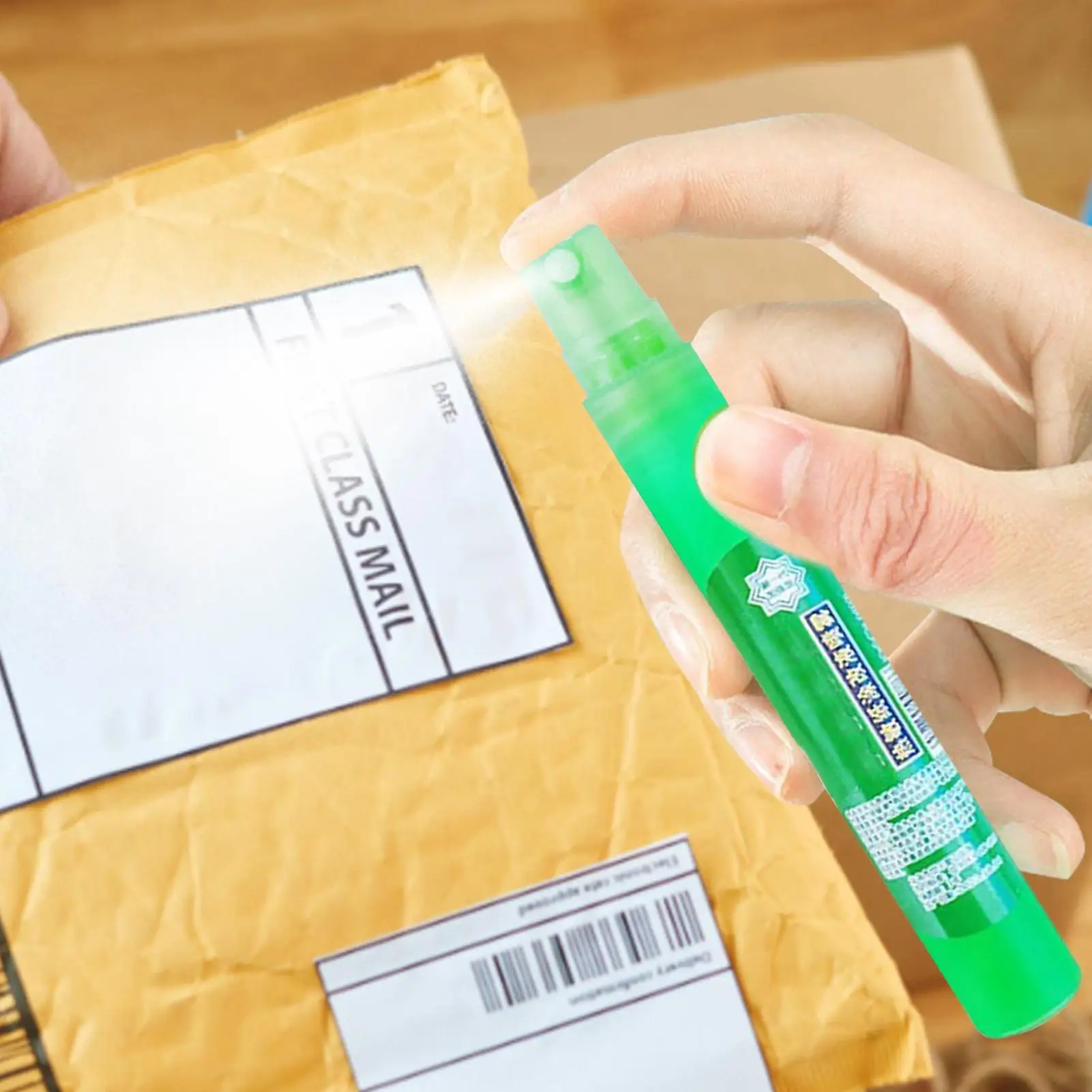 Schnell trocknendes Thermopapier-Korrekturflüssigkeit, Vertraulichkeit, Stempelspray, Express-Lieferinformationen, Radiergummi, Stift für Privatsphäre Image