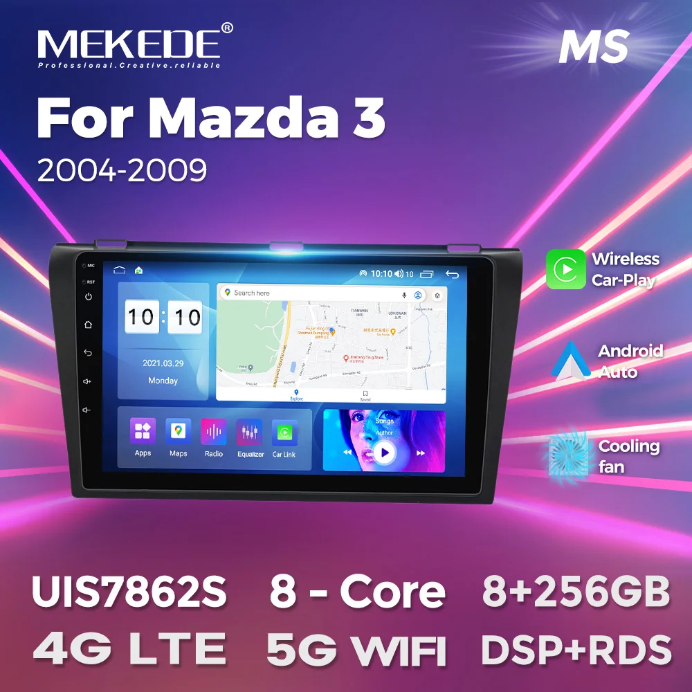 MEKEDE Android 13 Carplay für Mazda 3 2004 2005 2006 2007 2008 2009 Autoradio Multimedia Player 2 Din Stereo GPS DVD Head Unit Image