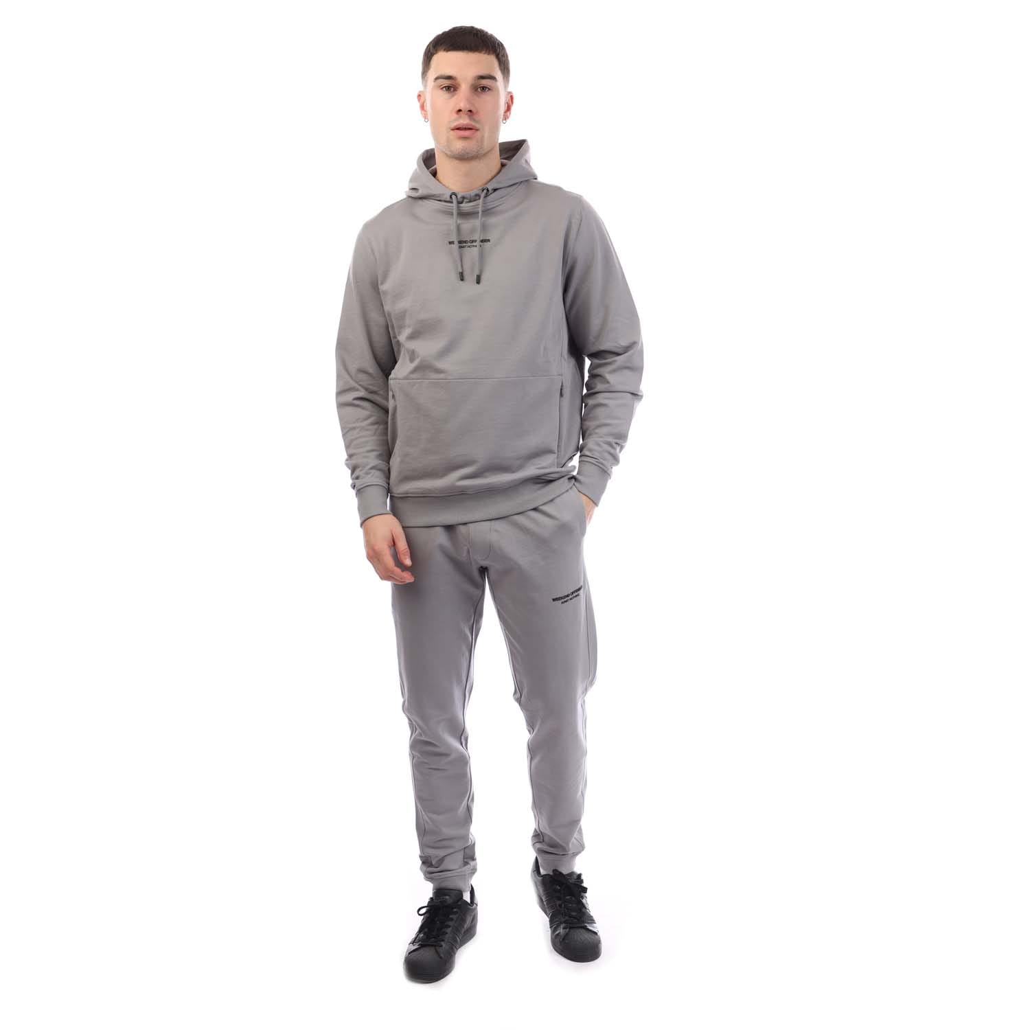 Weekend Offender Mens Eclipse Tracksuit in Grey Cotton - Size Large | Weekend Offender Sale | Discount Designer Brands