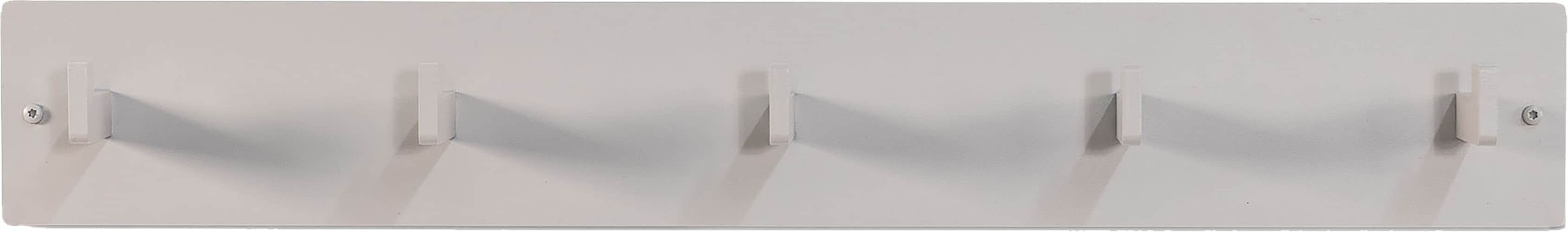 Garderobenhaken SPINDER DESIGN, grau, B:70cm H:10cm T:7cm, Metall, Garderobenhalter, Garderobenhaken, Metall, Zeitloses Design, 5 Haken, Breite 70 cm