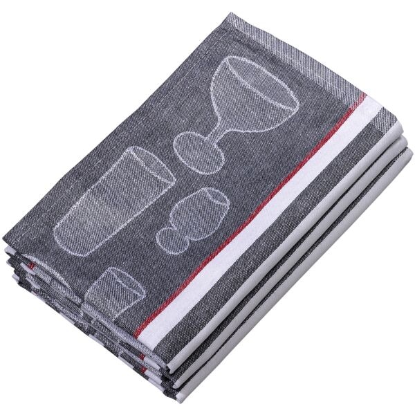 dyckhoff Geschirrtücher »Glas« 3 Stück 50x70 cm Anthrazit, 50 cm Image