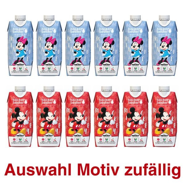 OTTO Office Fruchtsaftgetränk »Mickey & Minnie Apfel-Traube-Kirsche« 0,33 l 12 Stück Image