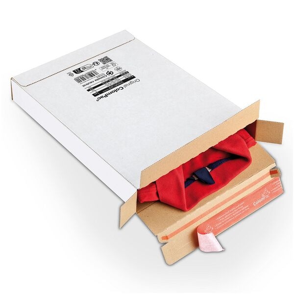 Colompac Maxibriefkartons 24,4/34,4/4,5 cm weiß 20 Stück, 25x5x35.3 cm Image