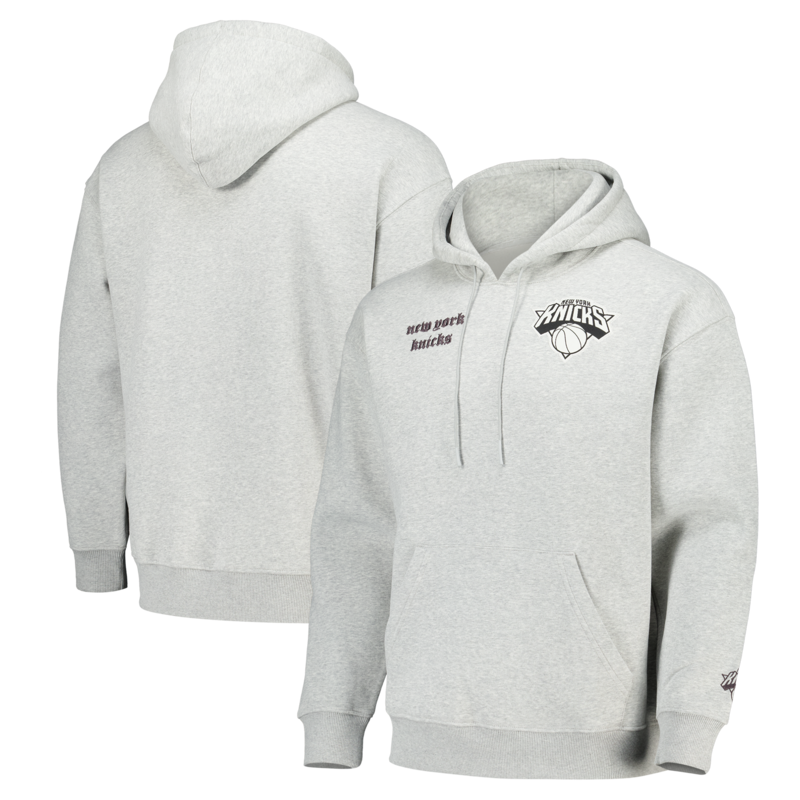 New York Knicks Elements Super Soft Fleece Pullover Hoodie – Steel Heather – Herren Image