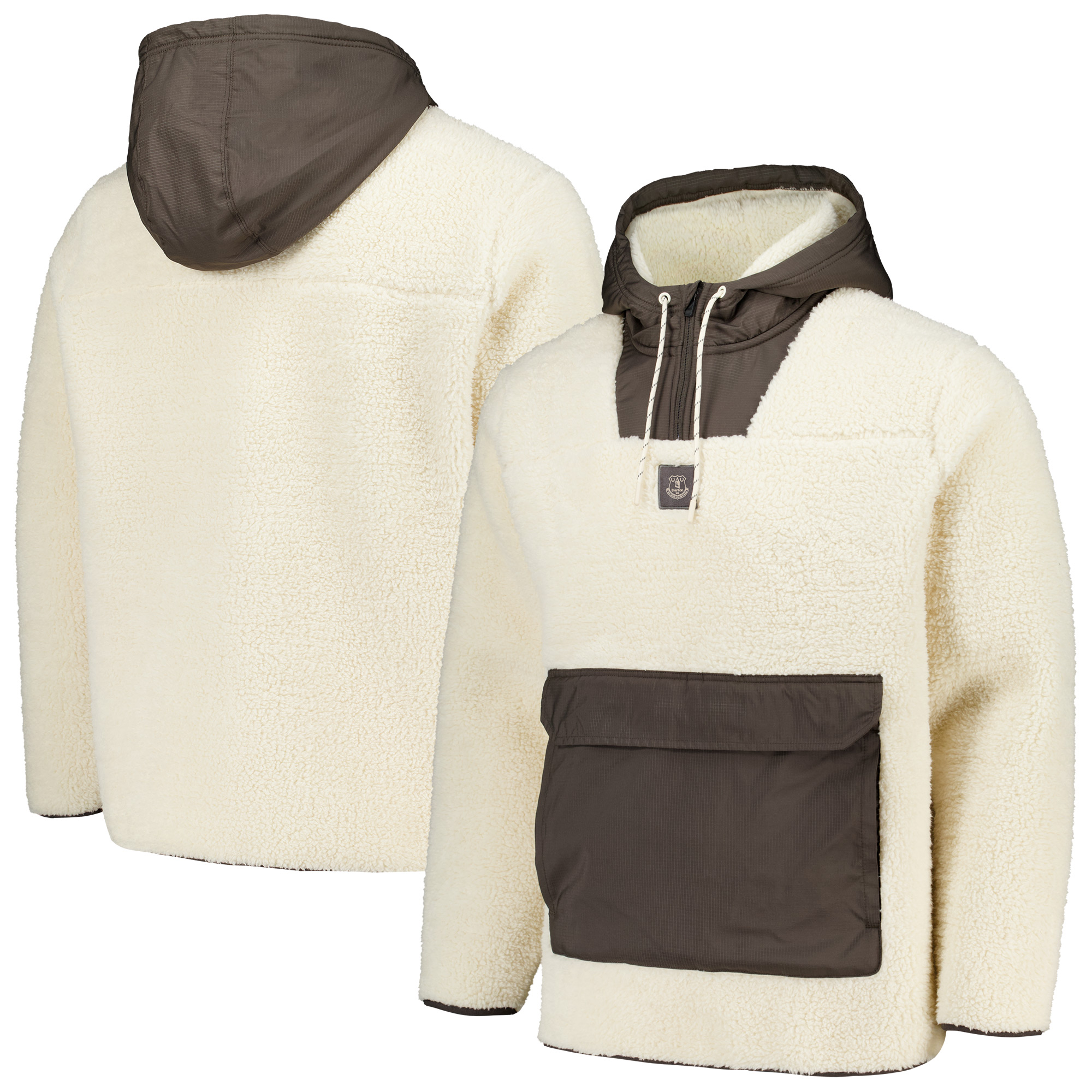 Everton Elements Microfleece Kapuzenpullover mit Viertelreißverschluss – Whitecap Grey – Herren Image