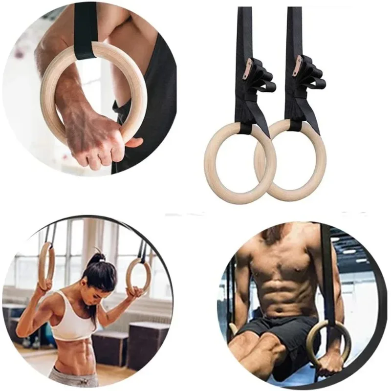Neue 28/32 MM Fitness Birke Holz Gymnastik Ringe Fitness Home Gym Ausrüstung Kraft Training Gymnastik Ausrüstung