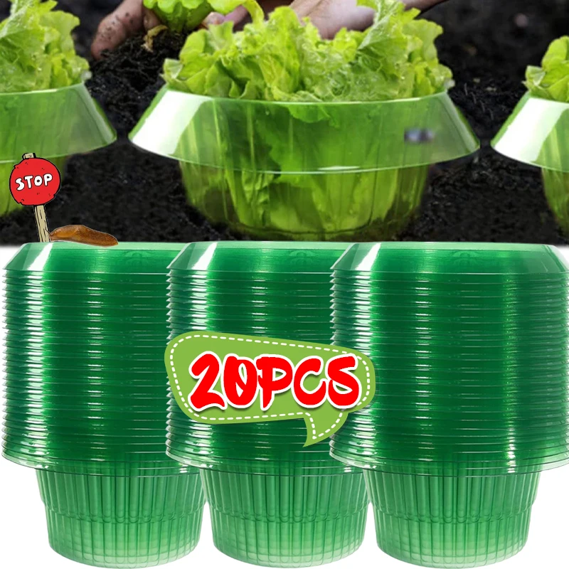 1/20x Schneckenhalsbänder Slug Pflanzenschutzkragen Pflanzengarten Schutzhülle Wiederverwendbare Blumentopfschutzfolien vor Insekten Image