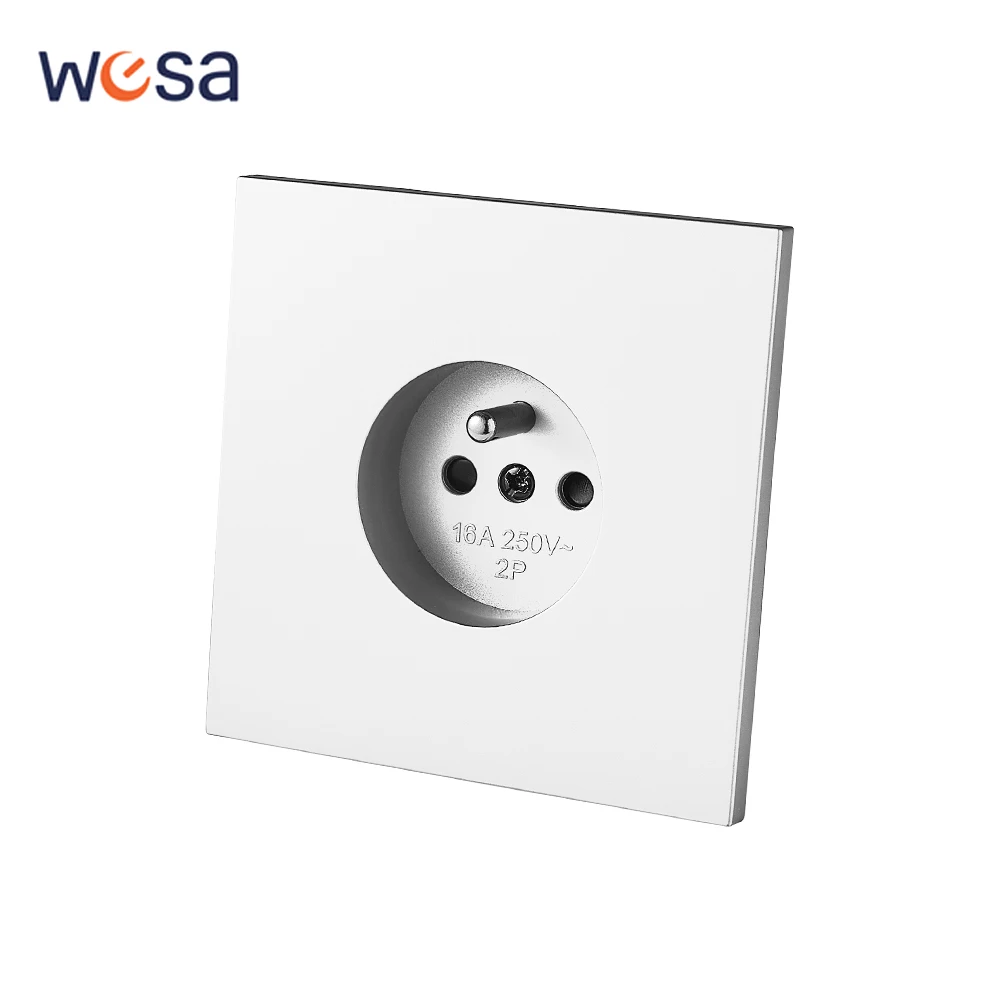 Skin Sensation Wall Embedded Paint Kunststoff Flammhemmend Klassisch mit geschliffenen Steckdosen Steckdosen 250V Steckdose 250V Image