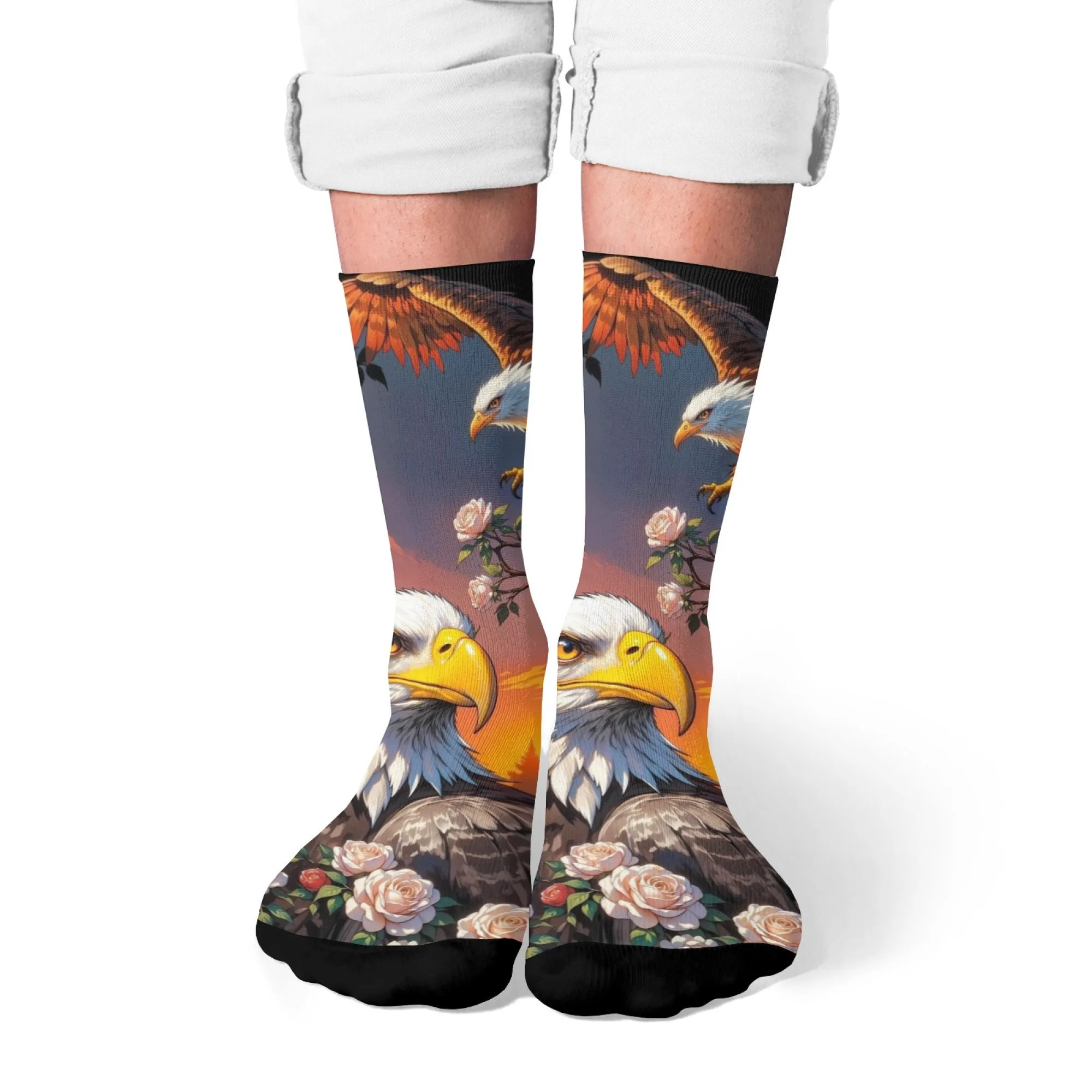 Anime Eagle Neuheit männer Socken Atmungsaktivem Casual Socken Harajuku Stil Straße Hip-Hop Mode Lustige Socken Party Geschenk Image