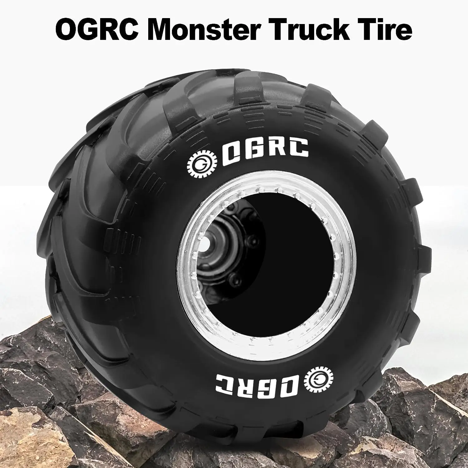 OGRC 1.0 ''RC Monster Truck Cerchione Pneumatici Set 70*49mm per FCX24 SCX24 C10 JLU Catenaccio Gladiatore Bronco 1/24 Crawler Car