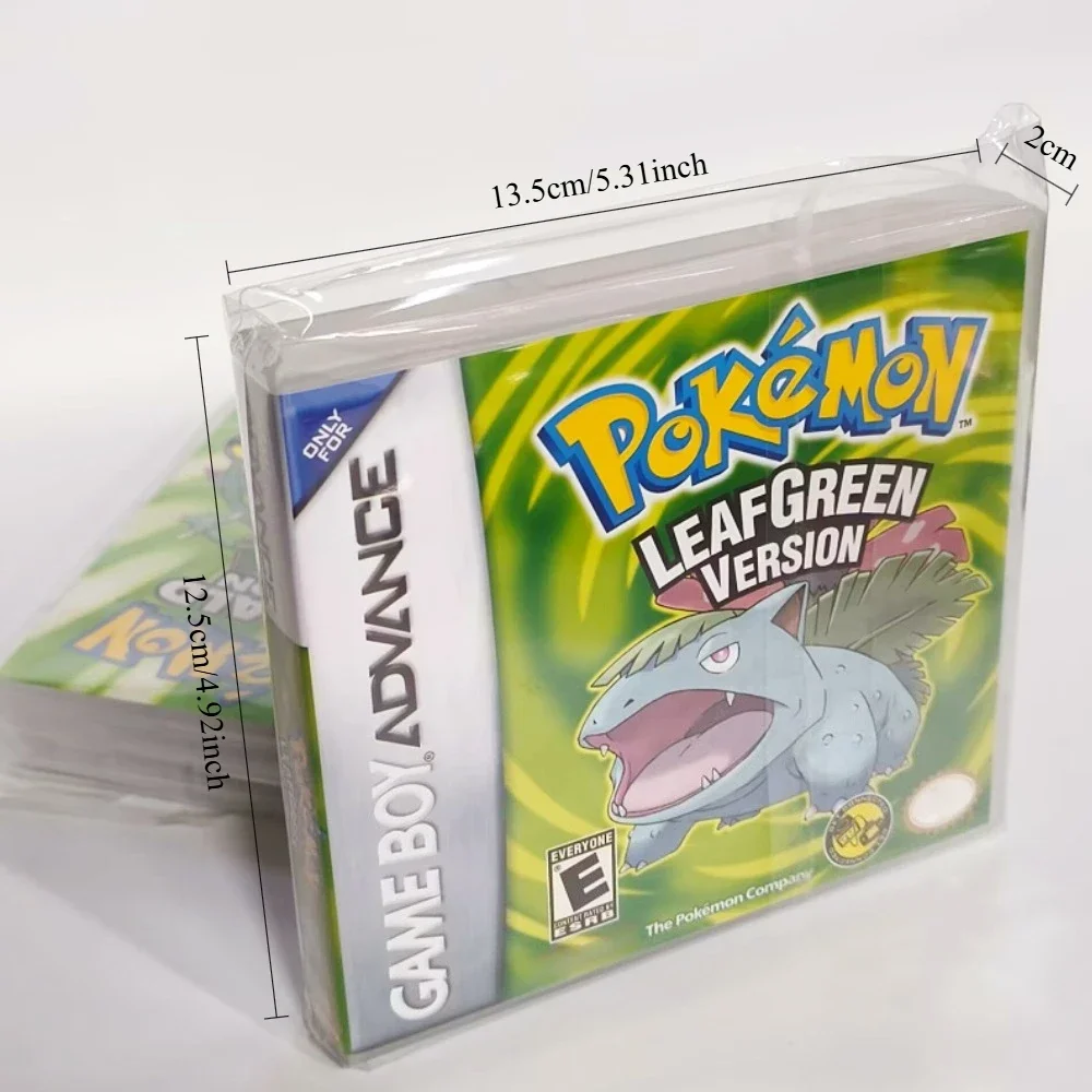For 32 Bit Video Game Collection Game Cards Boxed Pokemon Series Emerald FireRed Leafgreen Ruby Sapphire 5 Versions GBA Game