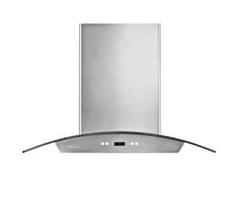 36" Stainless Steel Island Range Hood With 900 CFM Touch Sensitive LED Control Panel 30 Hour Cleanin