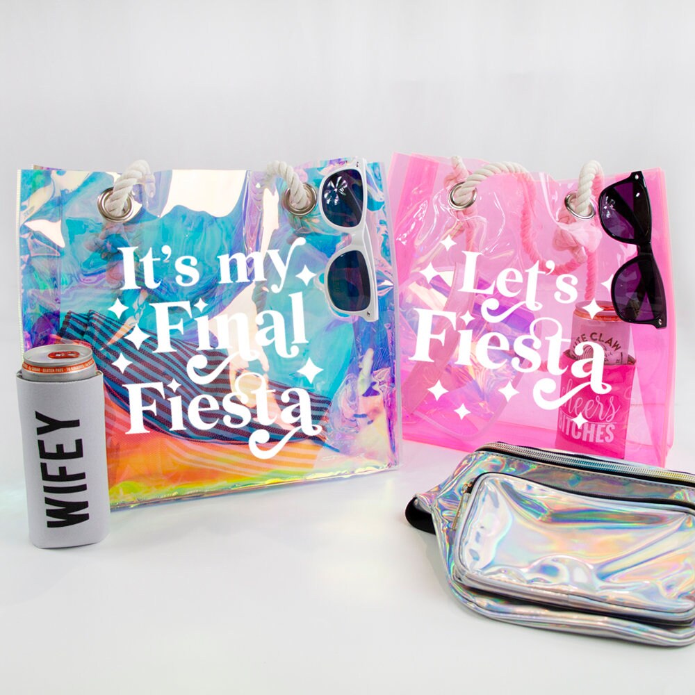 Borse tote impermeabili per damigelle d'onore, borse tote per damigelle d'onore, borse tote trasparenti neon per spose, borse tote personalizzate per