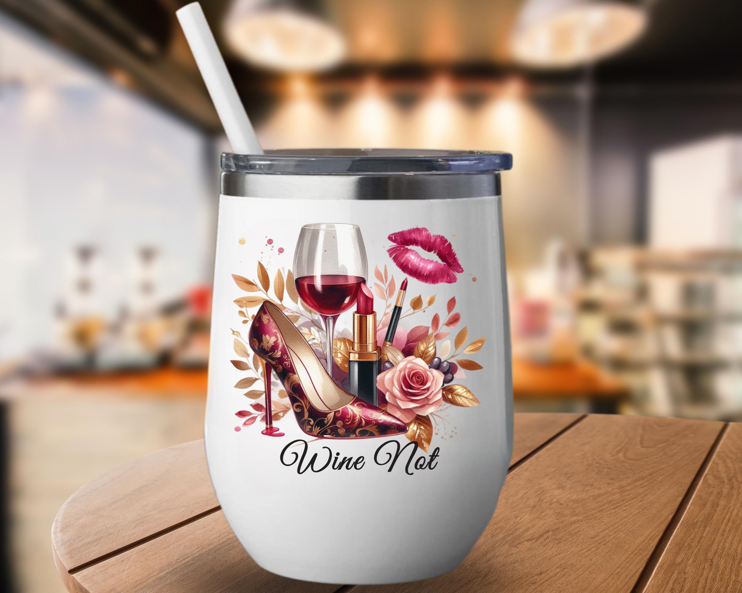 Bicchiere da vino, Bicchiere da vino senza stelo, Modello di bicchiere da vino Beautiful Woman Life, Bicchiere senza stelo, Download digitale istantan