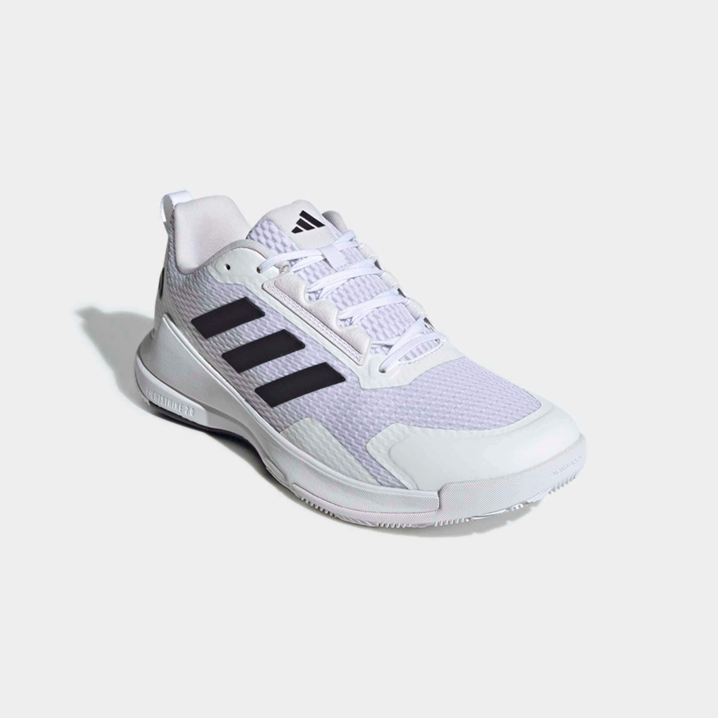 Hallenschuh ADIDAS PERFORMANCE "NOVAFLIGHT 2 INDOOR", Damen, Gr. 48, ftwwht, cschwarz, ftwwht, Synthetik, Textil, Schuhe Hallenschuh