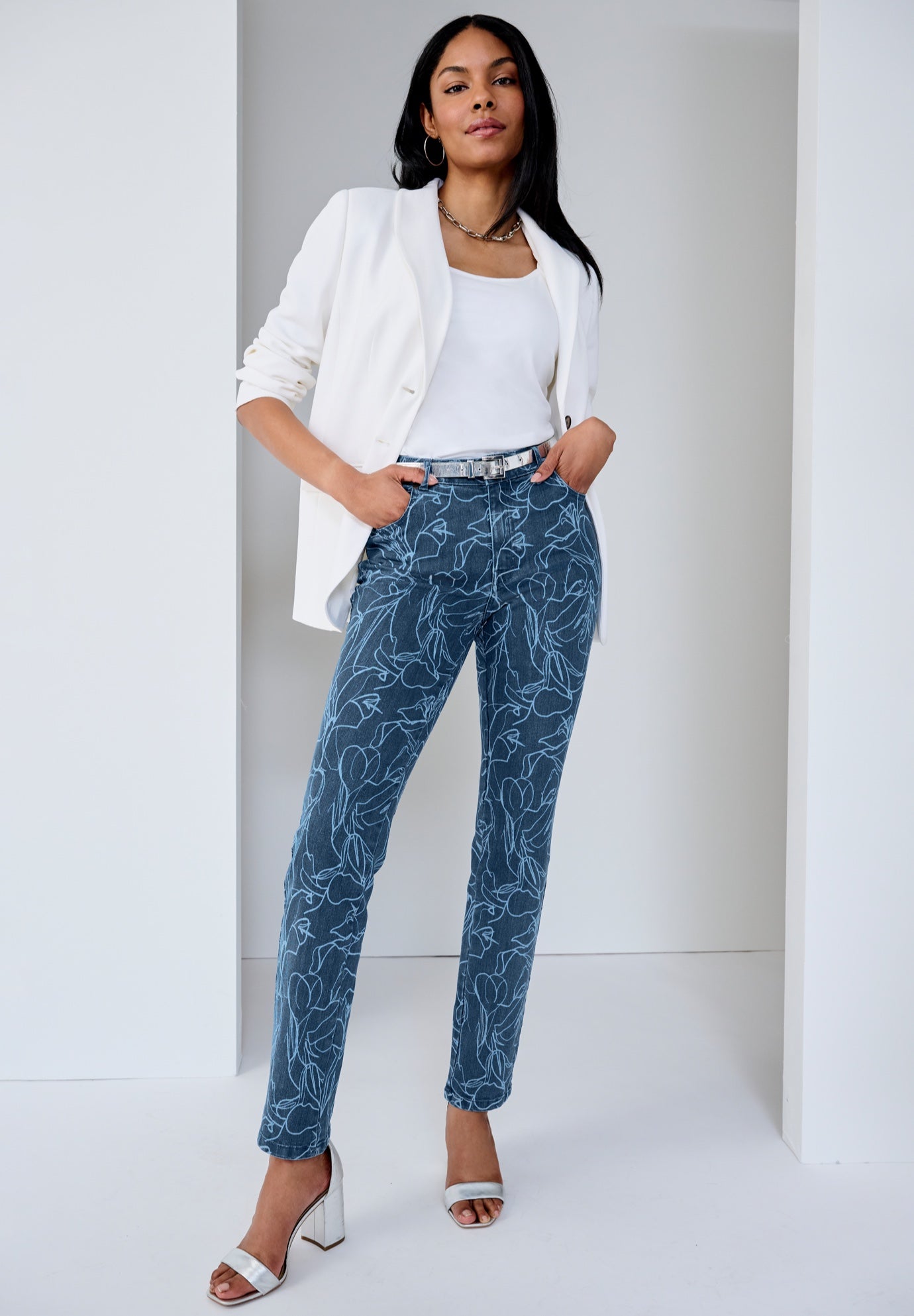 Plus Size Women's True Fit Stretch Denim Straight Leg Jean by Jessica London in Medium Stonewash Orchid (Size 14) Jeans