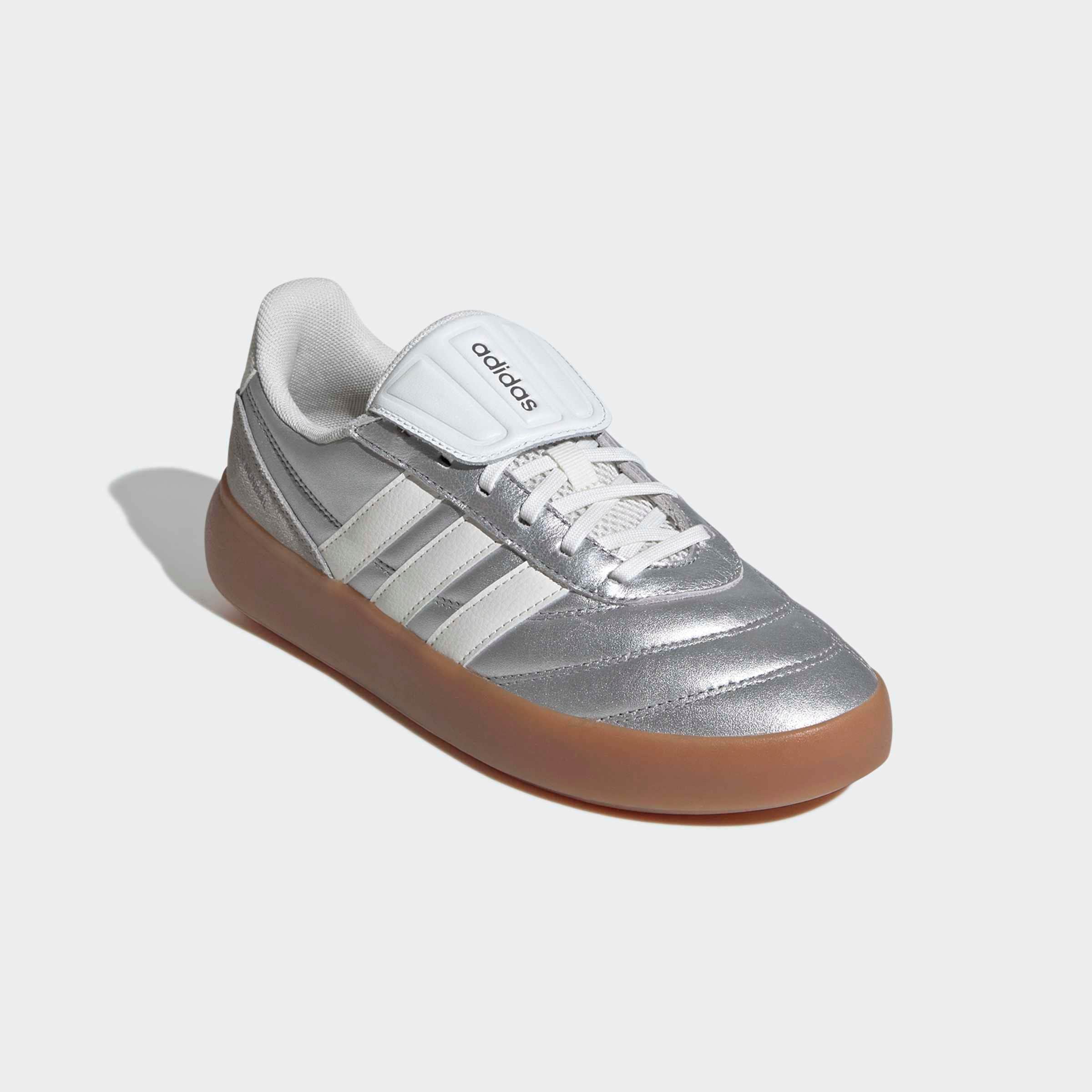 Sneaker ADIDAS SPORTSWEAR "BARREDA MUNDIAL", Gr. 38, silber metallic, core weiß, iron metallic, Leder, Schuhe Sneaker