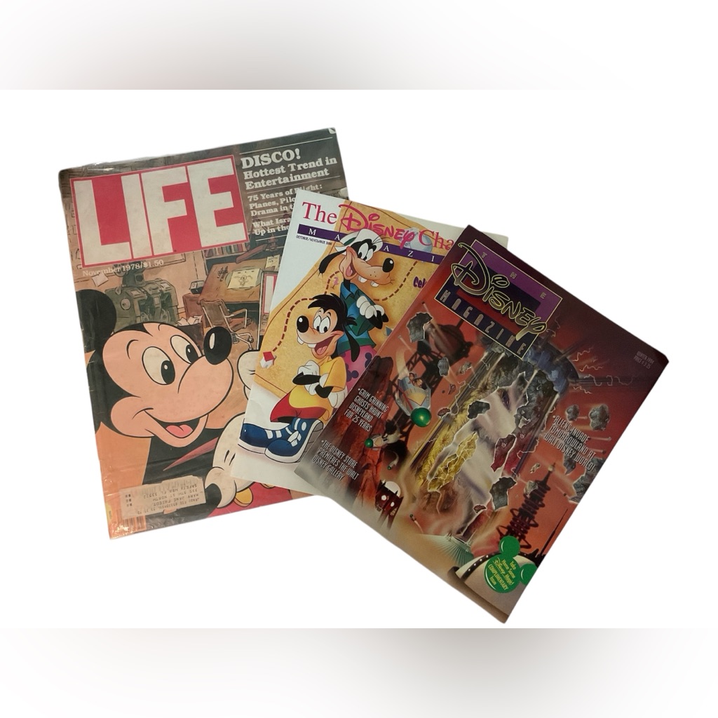 Disney Other | Disney Life Magazine With Mickey Mouse - 2 Additional Disney Magazines | Color: Red/Yellow | Size: Os