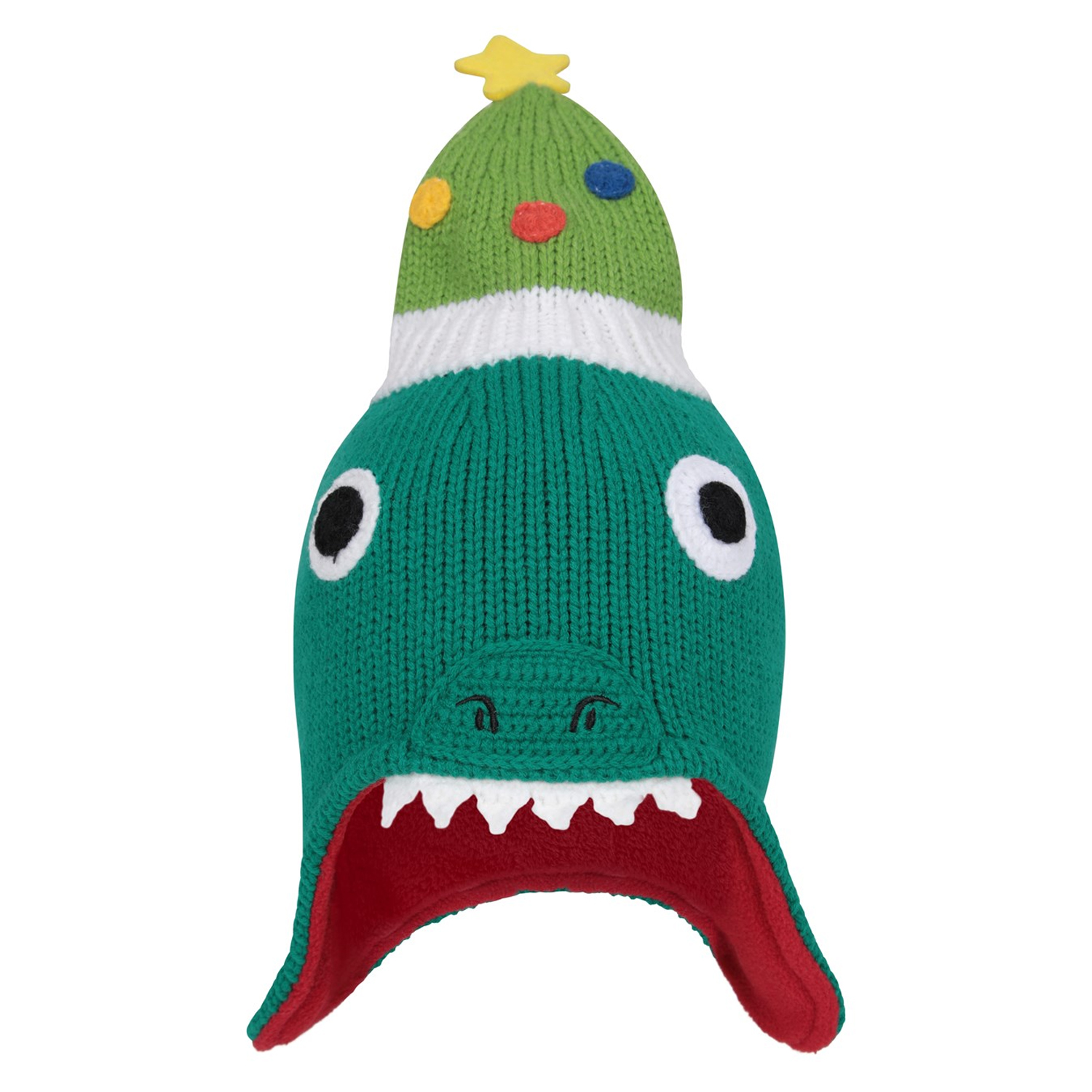 Mountain Warehouse - Wintermütze für Kinder, Mit Vlies gefüttert, weihnachtliches Design (Grün) Image