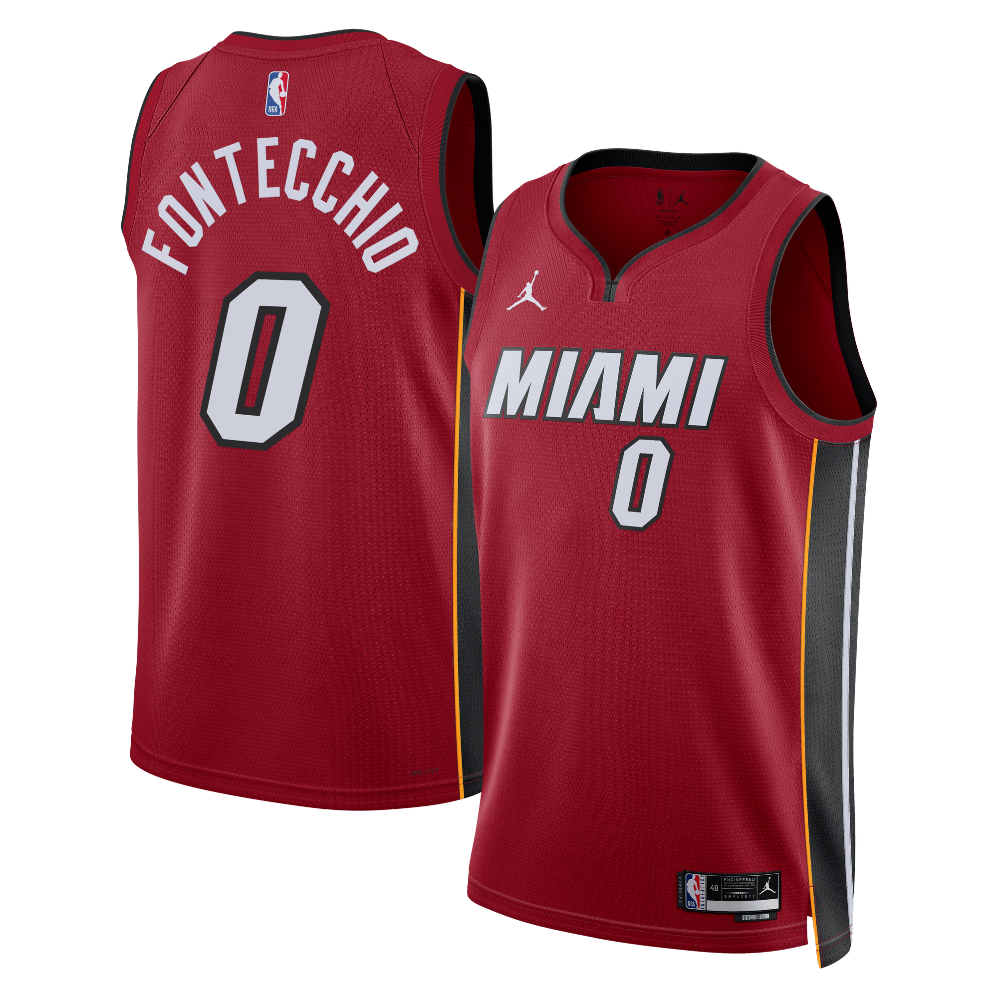 Maillot Swingman Miami Heat Jordan Brand Statement Edition - Rouge - Simone Fontecchio - Unisexe - Homme Taille: S