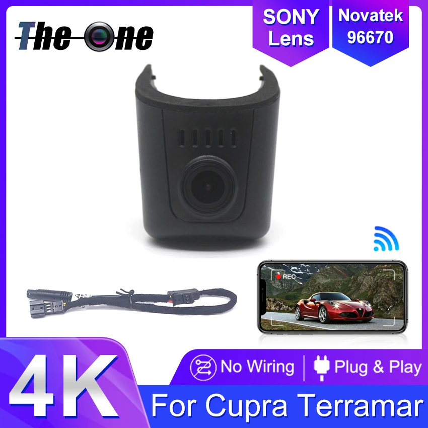 Für Cupra Terramar 2024 2025 2026 Vordere und Hintere 4K Dashcam für Auto-Kamerarekorder Dashcam WIFI Auto-DVR Aufnahmegeräte Image